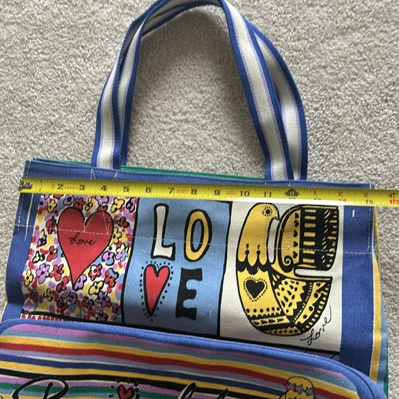 Brighton You Warm My Heart Canvas Tote with Inside Zippered Pocket, NWOT - Picture 6 of 9